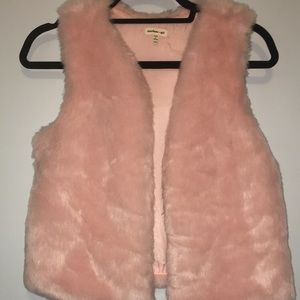 pink faux fur vest
